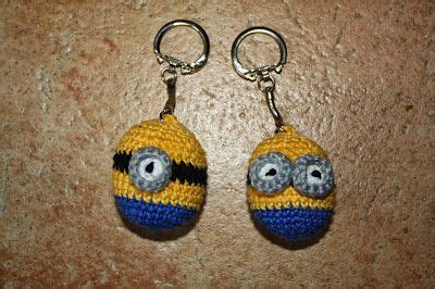 Zelfgemaakte Gehaakte Minion Sleutelhanger Met Gratis Patroon DIY