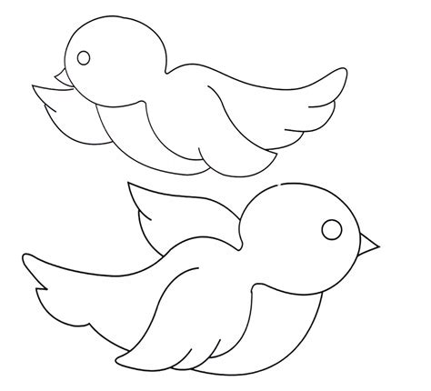 Птички Для Аппликации В Детском Саду Распечатать - HD фотoграфии