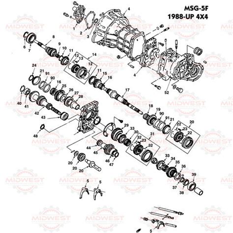 Parts Illustration Isuzu 5 Speed Manual Transmission — Midwest