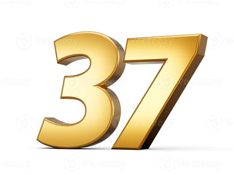 golden metallic number    white background