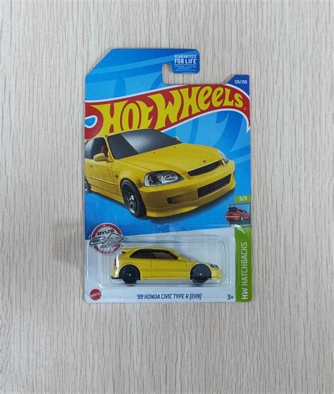 Hot Wheels Honda Civic Type R Ek Yellow Hotwheels Hatchbacks Hobbies Toys Toys Games On