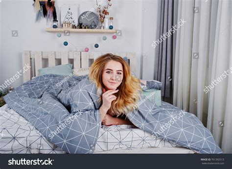 Sexy Naked Blonde Model On Bed Stock Photo Shutterstock