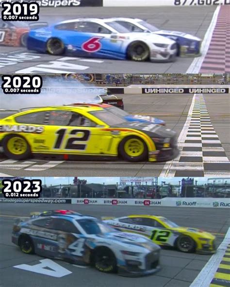 Every Ryan Blaney win at Talladega has been a photo finish. : r/NASCAR