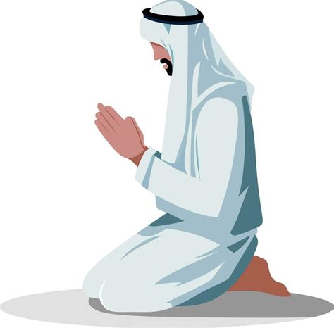Arabic Islamic Salah Praying Flat Style Vector Illustration The Second