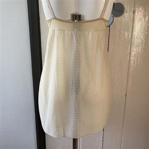 S Nude Lace Slip With Built In Bralette Depop