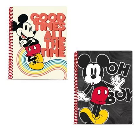 Cuaderno Mooving Universitario Mickey Mouse Espiral Rayado