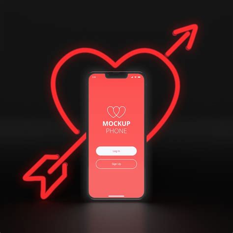 Premium Psd Dating App Concept With Smartphone