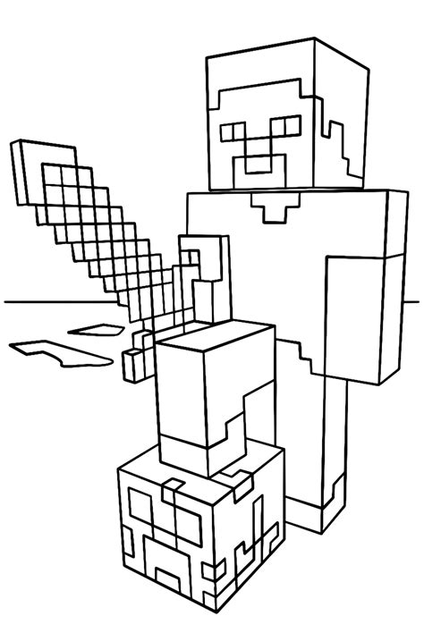 Desenhos De Espada De Minecraft Para Colorir