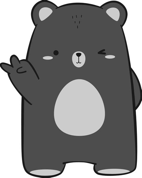 Cute Bear Cartoon Flat Illustration 10792486 Png