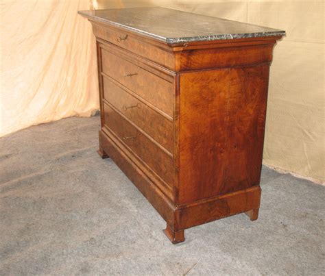 Proantic Commode Poque Restauration En Noyer Et Ronce De Noyer