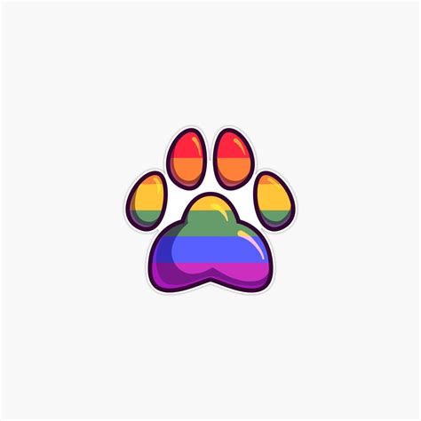 Onim Gay Pride Paw Sticker Phone Decal Water Bottle Stickers Car Decals Funny Birthday Gift