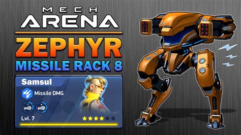 Zephyr With Missile Rack Gameplay Mech Arena Indonesia Youtube