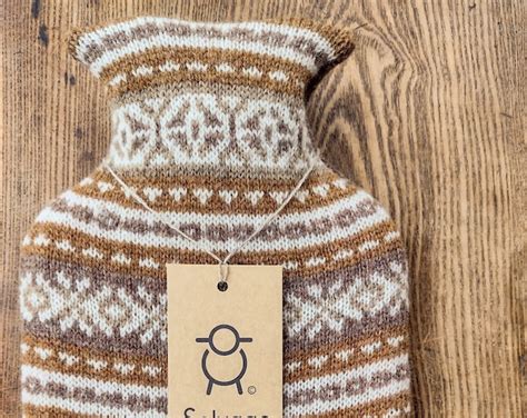 Fair Isle Hot Water Bottle Pure Wool Etsy Uk