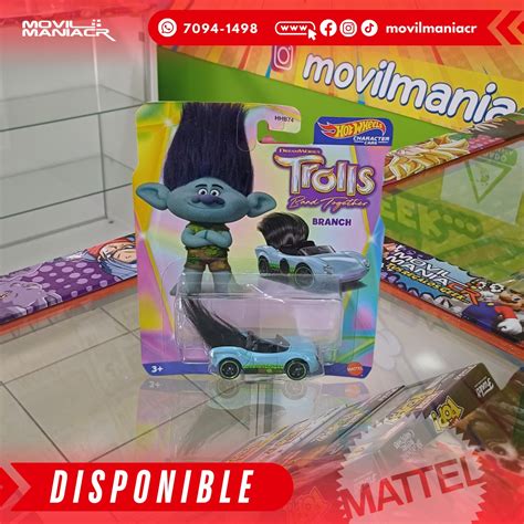 Mattel Hot Wheels Character Car Trolls Branch