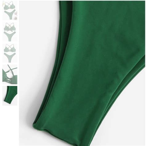 SHEIN Swim Criss Cross Underwire Top With High Cut Bikini Nwt Poshmark