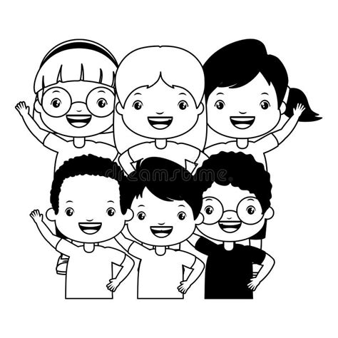 Group Boy And Girl Stock Illustration Illustration Of Kids 150619942