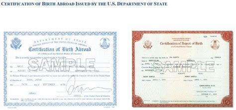 Certificate Of Birth Abroad | World of Printable and Chart