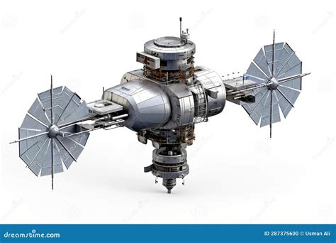 artificial satellite concept isolated   transparent background ai