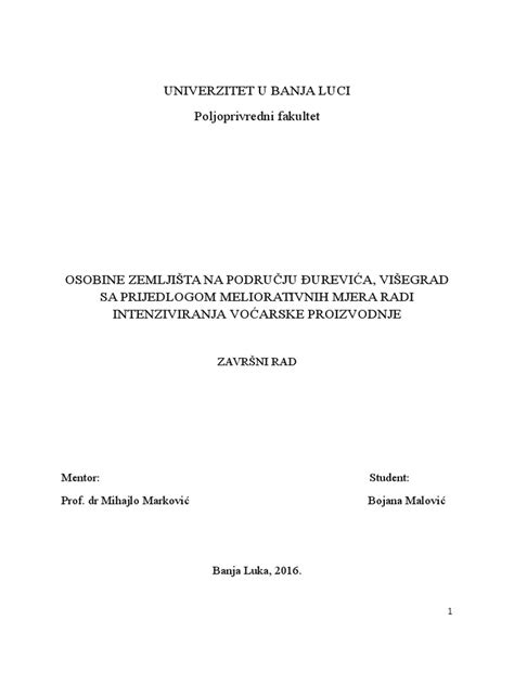 Diplomski Rad Zastita Zivotne Sredine Pdf