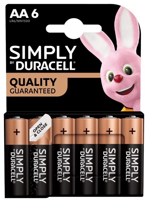 Duracell Simply Aa Alkaline Batteries 6pk Harrisons Direct