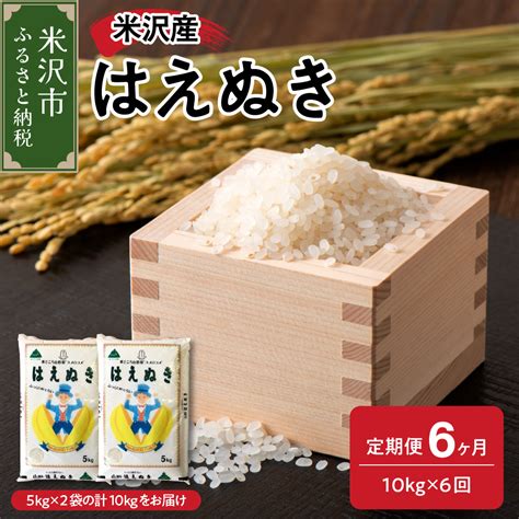 先行予約 》【 6ヶ月定期便 令和6年産 新米 】 はえぬき 計 10kg 月 1回配送 5kg × 2袋 2024年産