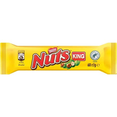 Батончик Nuts King Size шоколадный с лесными орехами 60 г купить онлайн ...
