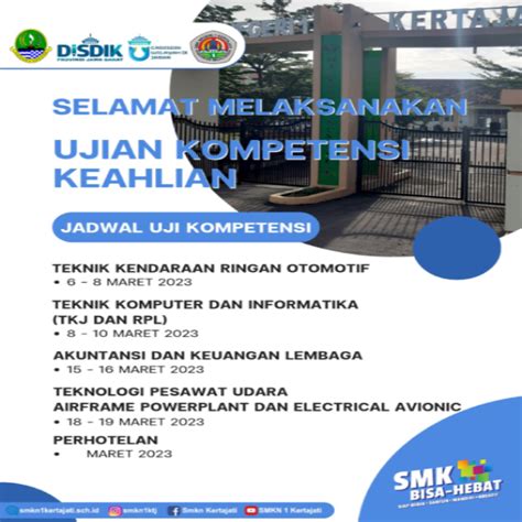 Jadwal Uji Kompetensi Keahlian Smk Negeri Kertajati