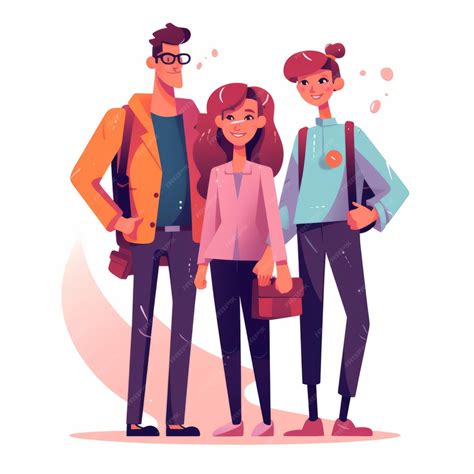 Premium Ai Image Three People Standing Together