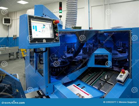 Print Shop Press Printing Finishing Line Stock Image Image Of
