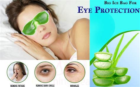 Mapperz Aloe Vera Cool Gel Plastic Eye Mask Summer Ice Cooling Sleeping