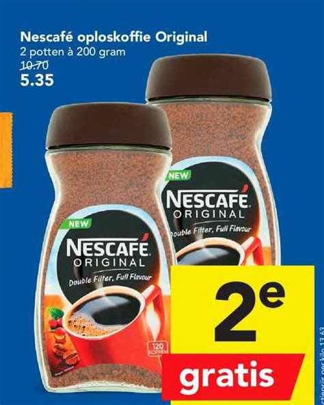 Nescafe Oploskoffie Original Aanbieding Bij Deen Folders Nl