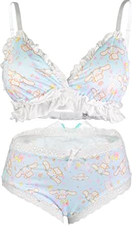 Paloli Women Cute Lingerie Set Sweet Strawberry Bikini Wirless Bra And Panty Cotton