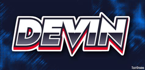 Devin | Sport Logo Template Editable | Text Effect Generator