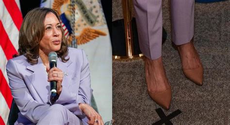 Kamala Harris Talks Gun Violence With Rapper Quavo In Tan Pumps At The