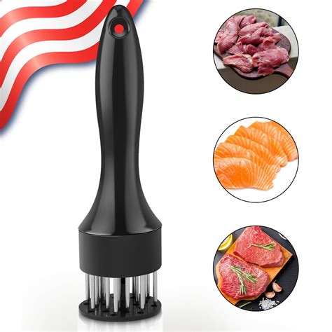 2 Pack Stainless Steel Meat Tenderizer Needle Prong Steak Beef Kitchen