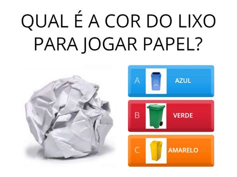 Jogo Das Cores Dos Lixos Quiz