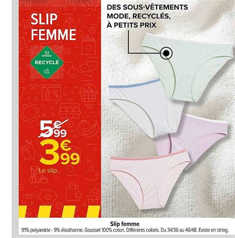 Promo Slip Femme Chez Carrefour ICatalogue Fr