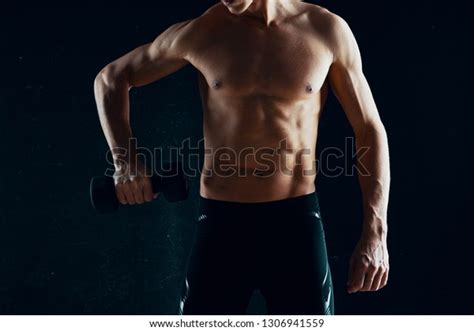 Wellbuilt Male Athlete Nude Muscular Chalk Stock Photo Shutterstock