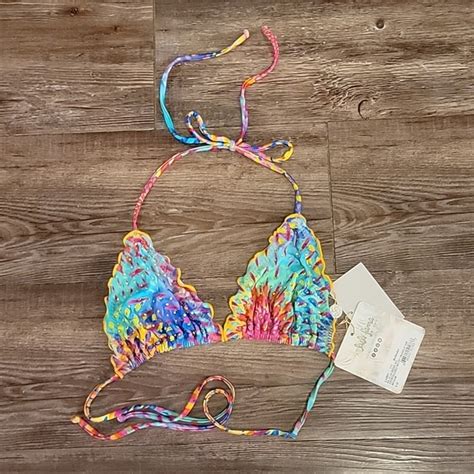 Luli Fama Swim Nwt Luli Fama Bajo Un Mismo Wavey Bikini String Top Size Medium Poshmark