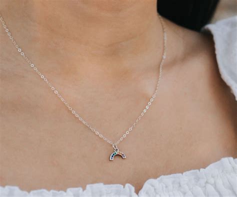 Rainbow Necklace LGBTQ Necklace Lesbian Necklace Pride Etsy