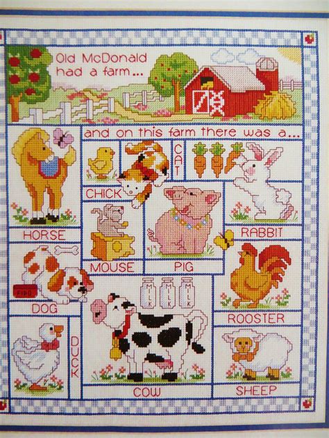 Old Mcdonald S Farm Counted Cross Stitch Kit J P Coats Nursery