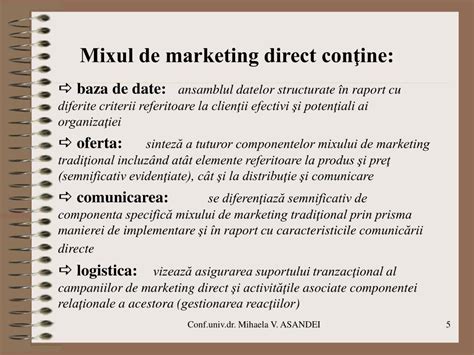 PPT MARKETING DIRECT ŞI TEHNICI DE VÂNZARE PowerPoint Presentation