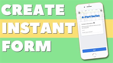 Create Facebook Instant Form Youtube