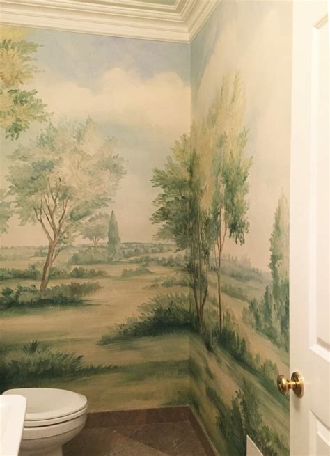 3 Pretty Powder Room Murals Susan Harter Muralpapers