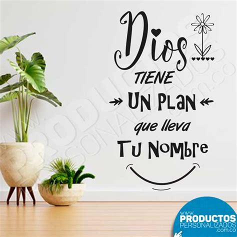 Vinilo Decorativo Dios Tiene Un Plan Que Lleva Tu Nombre Productos