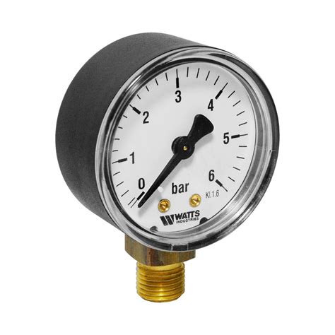 Watts RF Manometer 0-6 bar Ø50mm Anschluss unten 1/4"... nur 8.29 EUR