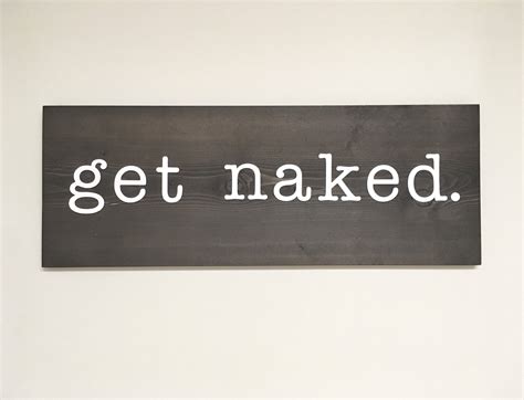 Wall Hangings Home Decor Home Living Get Naked Bathroom Sign Wooden Sign Etna Pe