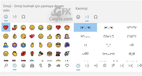 Windows Emoji Paneli Yenilikleri Windows Emoji Klavye