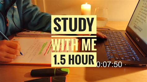 1 5 HOUR STUDY WITH ME Background Noise No Music ASMR No Break