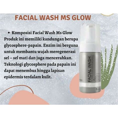 Jual FACIAL WASH MS GLOW BISA ECER Shopee Indonesia